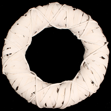 Wicker wreath bleached 35 cm