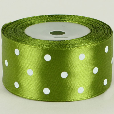 Satin ribbon in polka-dot 3.8 cm/20 yd