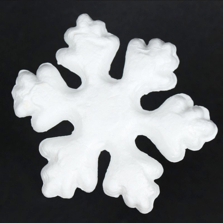 Styrofoam snowflake 7,5 cm