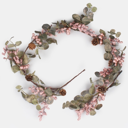 Garland with berries and eucalyptus