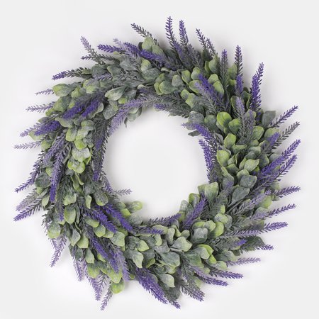 Green wreath with lavender 43 cm