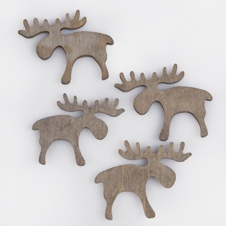 Wood reindeer 24 pcs