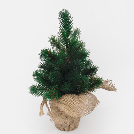 Spruce Christmas tree with jute - 28 cm