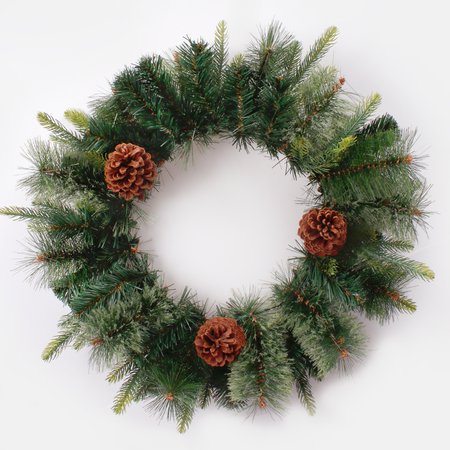 Mixed tree winter wreath with cones 55 cm