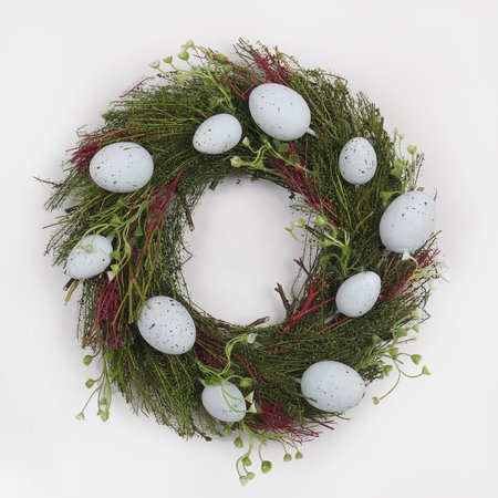 Wreath with heather and eggs