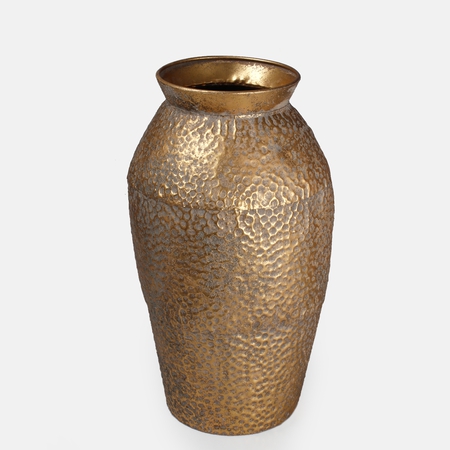 Hammered metal vase 39 cm