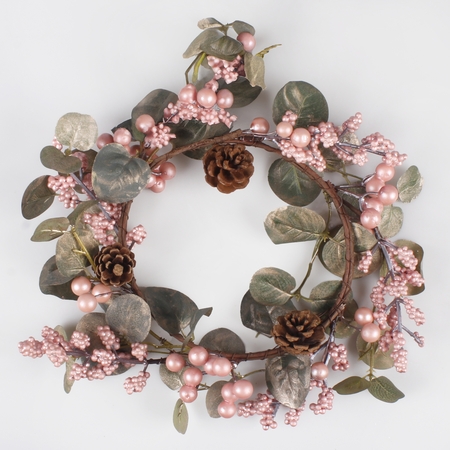 Wreath with berries and eucalyptus