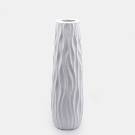 White ceramic curve vase