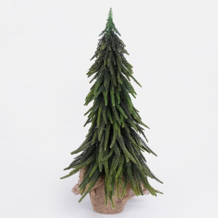 Tabletop christmas tree in a jute  pot 49 cm