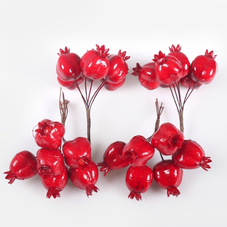 Rosehips fruits on wire x 6 pcs