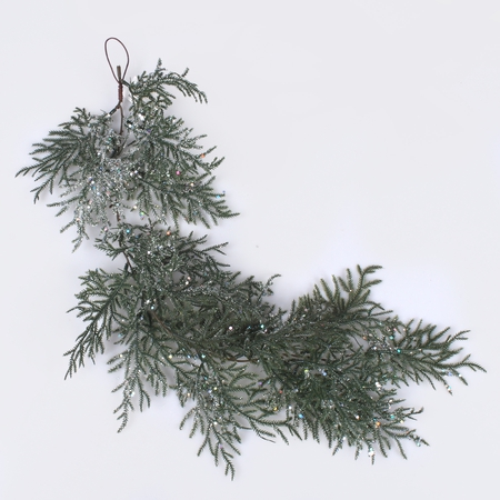 Juniper frosted garland with glitter